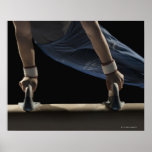 Gymnast swinging on pommel horse print