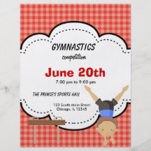 Gymnastic Boy Competition (Red) Custom Flyer