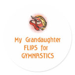 Gymnastic Family FLIP female Round Sticker