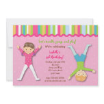 Gymnastic Gym Gymnast Birthday Party Invitations