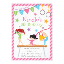 Gymnastic Invitation / Gymnastic Birthday Invite