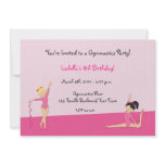 Gymnastic Party, Tumbling Invitation