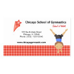 Gymnastic School (Red) Business Card Templates