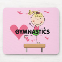 GYMNASTICS - Blond Girl Balance Beam Tshirts Mousepad