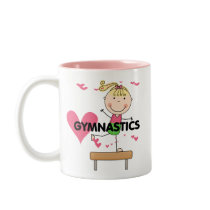 GYMNASTICS - Blond Girl Balance Beam Tshirts Coffee Mugs