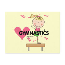 GYMNASTICS - Blond Girl Balance Beam Tshirts Post Card