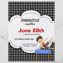 Gymnastics Boy Competition (Black) Flyer Design