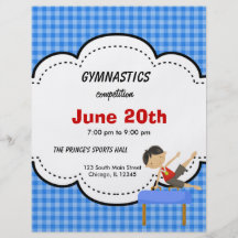Gymnastics Boy Competition (Blue) Custom Flyer