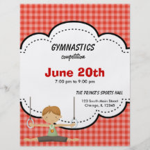Gymnastics Boy Competition (Red) Flyers