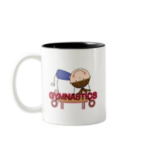 GYMNASTICS - Brunette Girl Balance Beam t-shirts Mugs