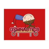 GYMNASTICS - Brunette Girl Balance Beam t-shirts Post Card