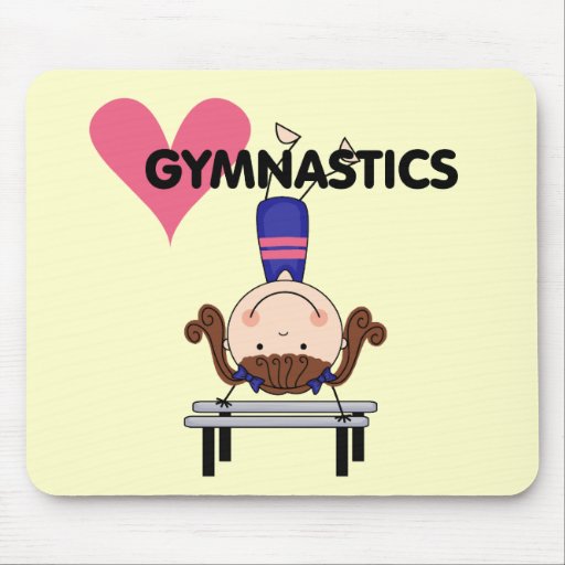 GYMNASTICS - Brunette Girl Handstands Mousepads