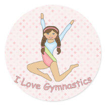 Gymnastics Brunette stickers by pacificsportsgifts Gymnastics Brunette stickers