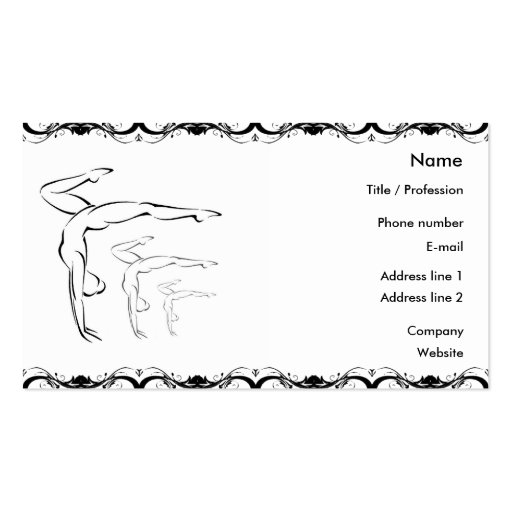 Gymnastics Business Card (front side)