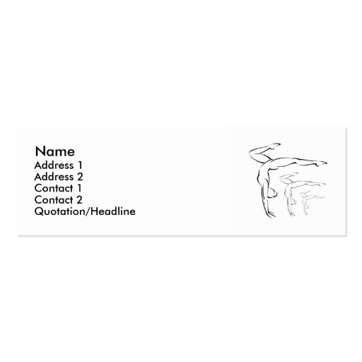Gymnastics Business Card Template (front side)