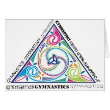 Gymnastics Celtic Triangle Greeting Card