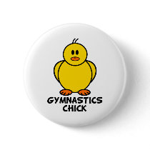 Gymnastics Chick buttons by chicktshirts8 Gymnastics Chick buttons