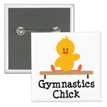Gymnastics Chick Button