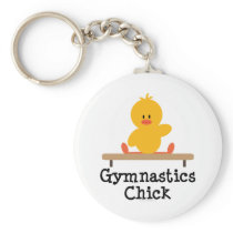 Gymnastics Chick Keychain