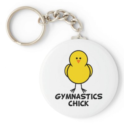 Gymnastics Chick Keychain