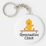 Gymnastics Chick Keychain
