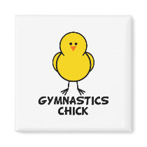 Gymnastics Chick magnets by chicktshirts8 Gymnastics Chick magnets