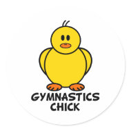 Gymnastics Chick sticker