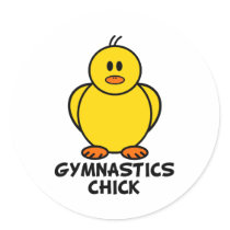 Gymnastics Chick stickers by chicktshirts8 Gymnastics Chick stickers