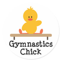 Gymnastics Chick Stickers