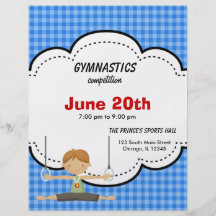 Gymnastics Competition (Blue) Custom Flyer
