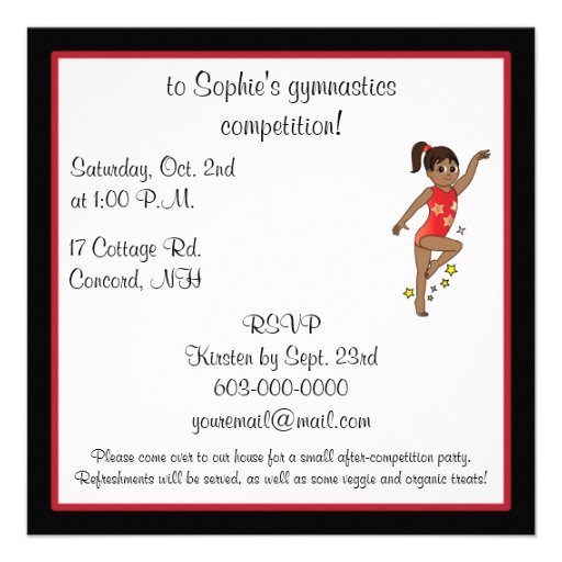 Gymnastics Competition Invitation