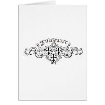 Gymnastics Fleur Delis Ribbon Greeting Cards