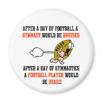 Gymnastics Football Refrigerator Magnet