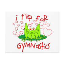 Gymnastics frog postcard