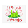 Gymnastics frog postcard