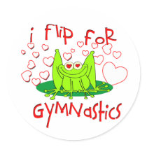 Gymnastics frog stickers by KidSports Gymnastics frog stickers