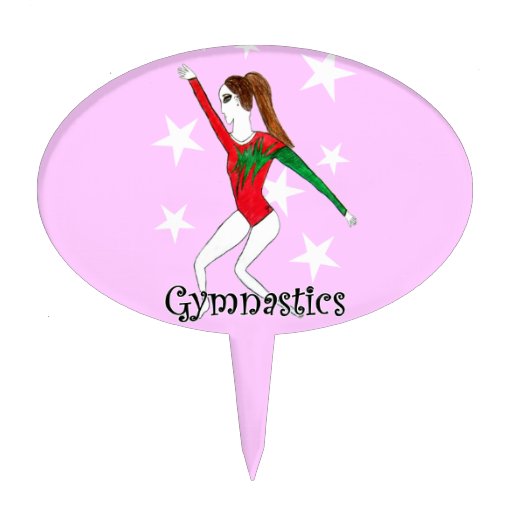 Gymnastics Girl Cake Topper Zazzle