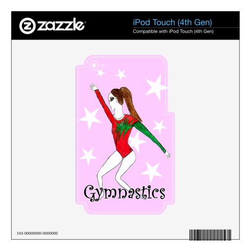 Gymnastics girl iPod touch 4G decal