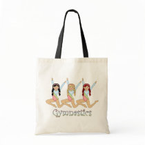 gymnastics girls tote bag