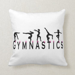 Gymnastics Girls Throw Pillow
