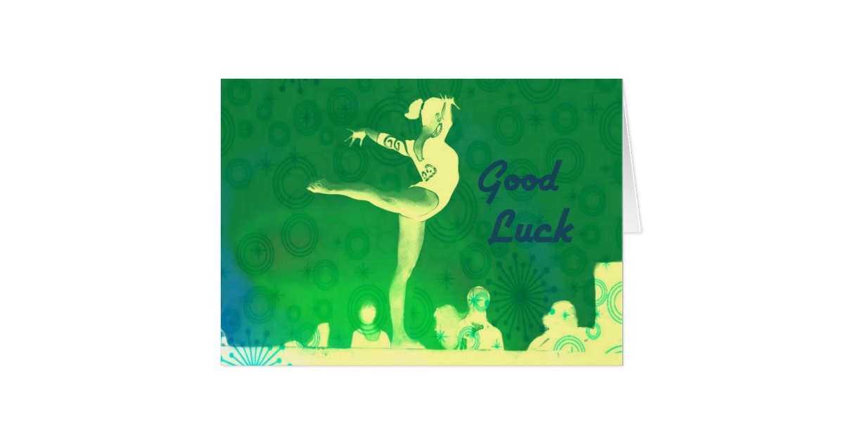 Gymnastics Good Luck Card | Zazzle