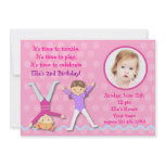 GYMNASTICS Gym Photo Birthday party invitations