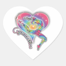 Gymnastics Heart Sticker