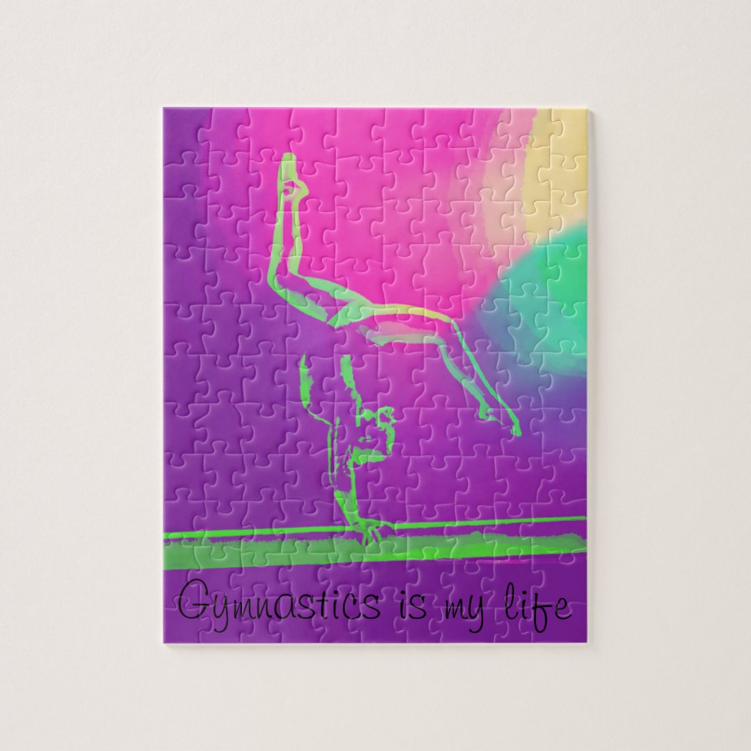 Gymnastics Is My Life Puzzle Jigsaw Puzzle Zazzle