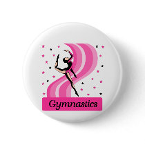 Gymnastics Leap Pinback Button
