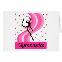 Gymnastics Leap Greeting Cards