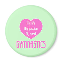 Gymnastics Life Passion Sport magnets by SportChick_Store Gymnastics Life Passion Sport magnets
