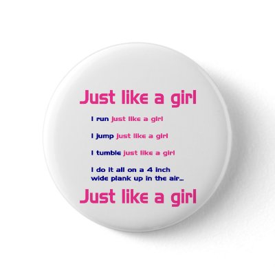 Gymnastics Like a Girl pin