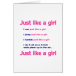 Gymnastics Like a Girl Greeting Card
