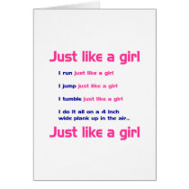 Gymnastics Like a Girl cards by SportChick_Store Gymnastics Like a Girl cards